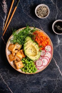Buddha bowl Asian Salad with Tofu