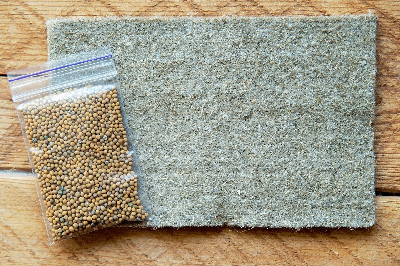 Linen mat - medium for growing Microgreens