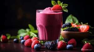 Berry Blast Pea Shoot Smoothie