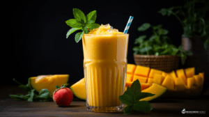 Carrot Microgreens Mango Peach Mint Medley Smoothie