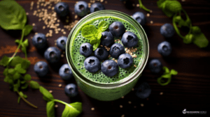 Lemon-Blueberry-Chia-Spinach Smoothie
