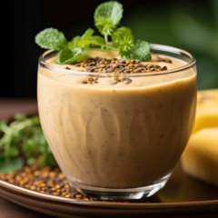 Tropical Pineapple Coconut with Lentil Microgreens Smoothie