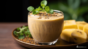 Tropical Pineapple Coconut with Lentil Microgreens Smoothie