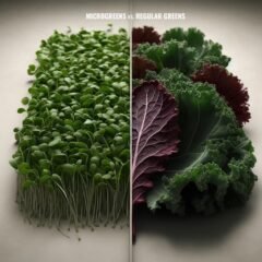 Microgreens versus Regular leafy greens comparison.