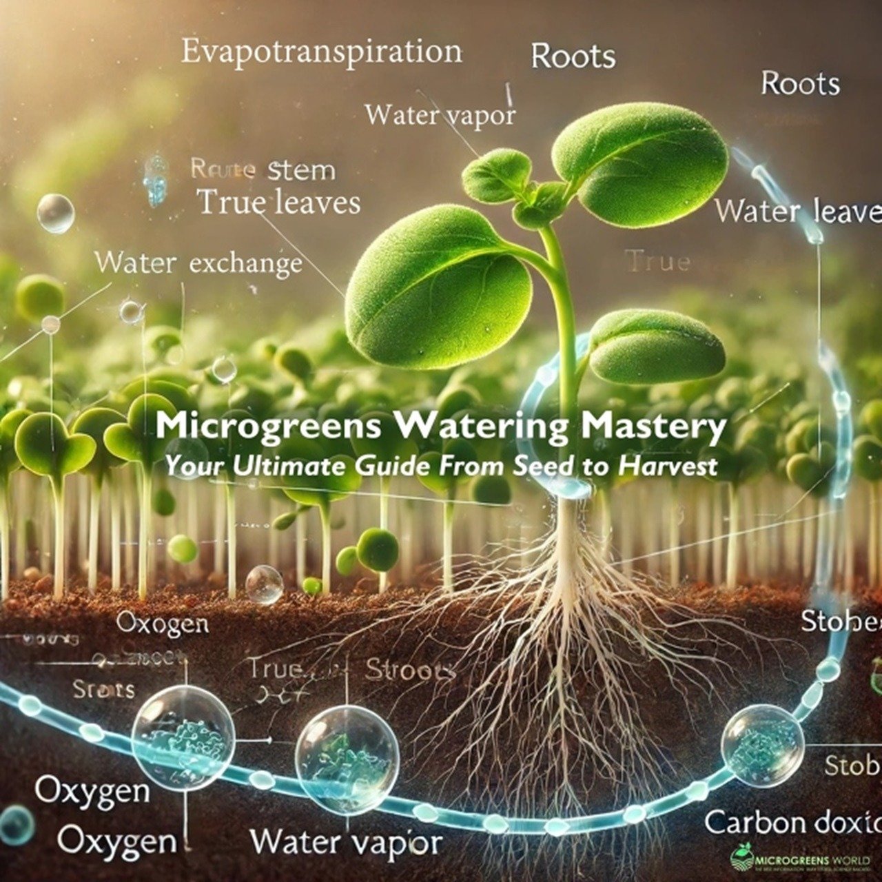The process of evapotranspiration in microgreens