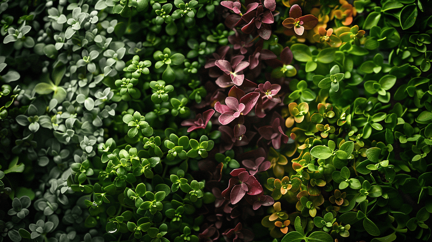 a vibrant, fresh image of various nutrient-packed thyme microgreens displayed in a visually appealing arrangement, highlighting their textures and colors.