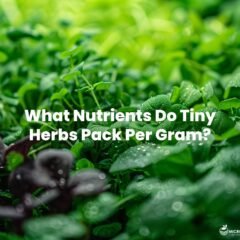 A vibrant close-up of a variety of fresh micro herbs, showcasing their vivid green hues and delicate, intricate leaves, with droplets of water highlighting their freshness and nutrient-rich quality.
