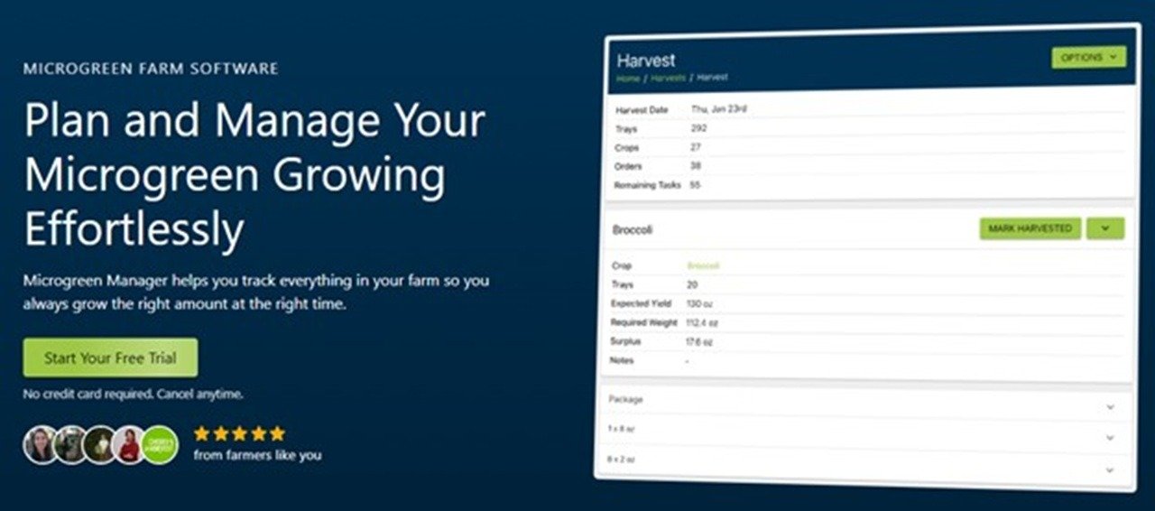 MICROGREEN FARM SOFTWARE