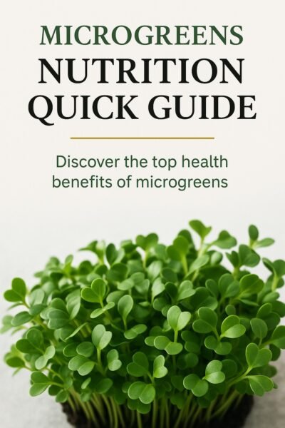 Microgreens Nutrition Quick Guide Landing Page