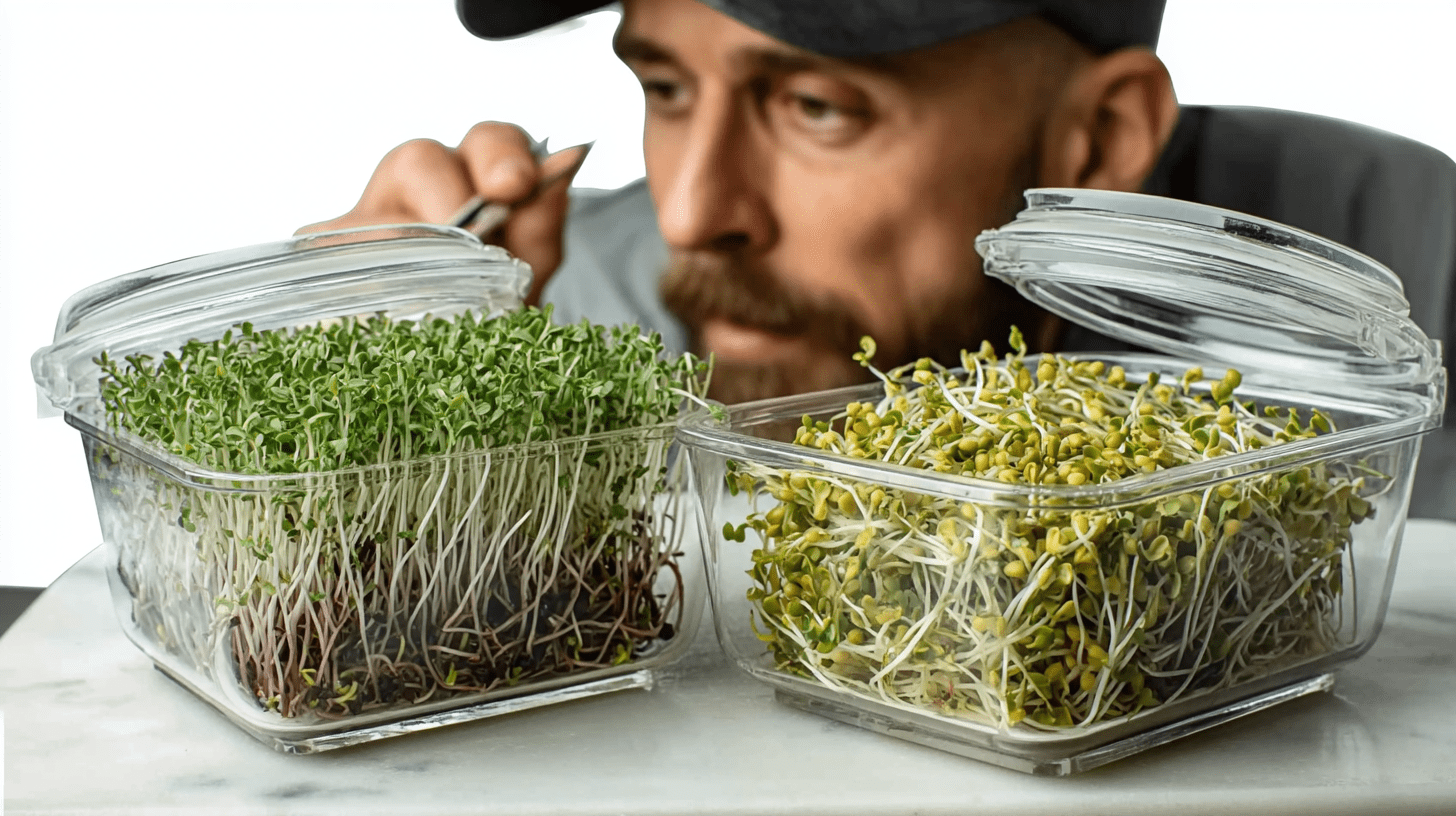 Comparing microgreens and sprouts