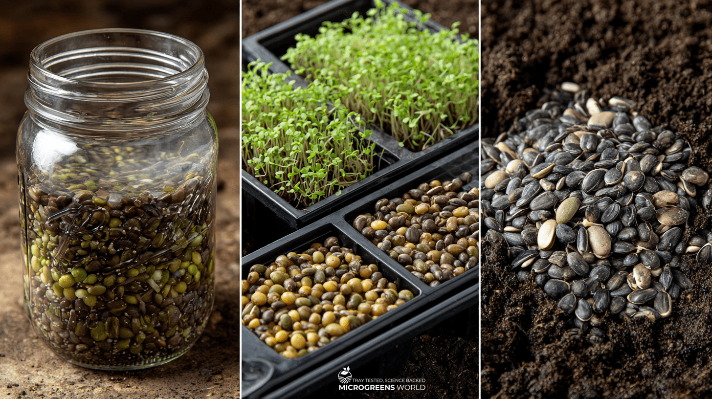 Sprouts, microgreens, and garden seeds