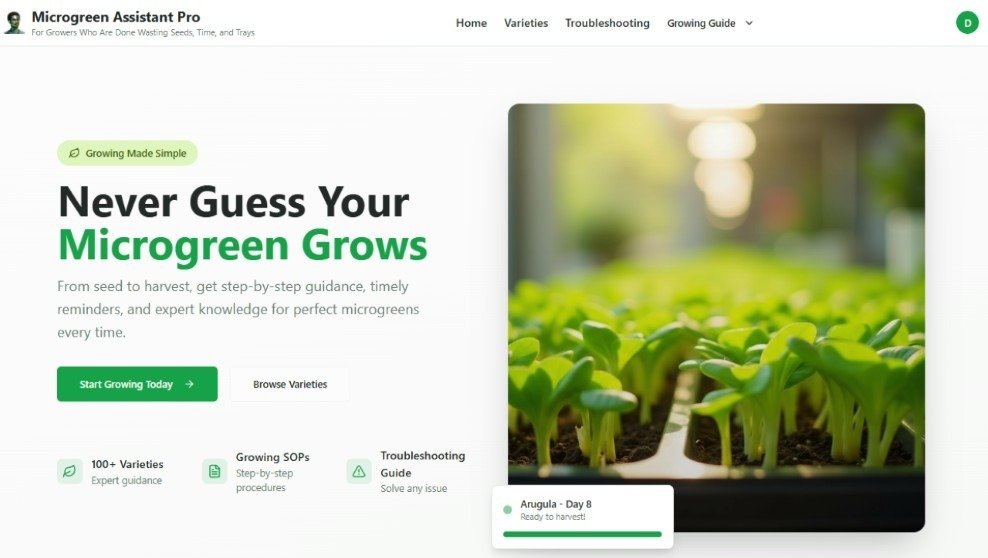 Microgreens Assistant Pro App