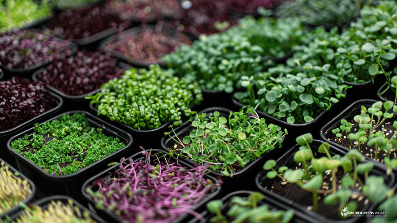 The Modern Problem - A Paradise of Choice An assortment of microgreens growing in small trays on a table