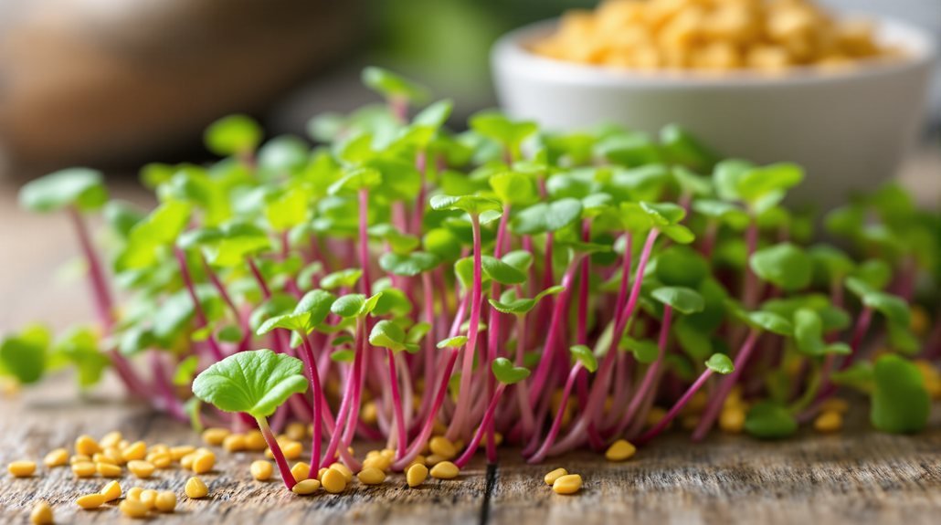 peppery mustard microgreens heat