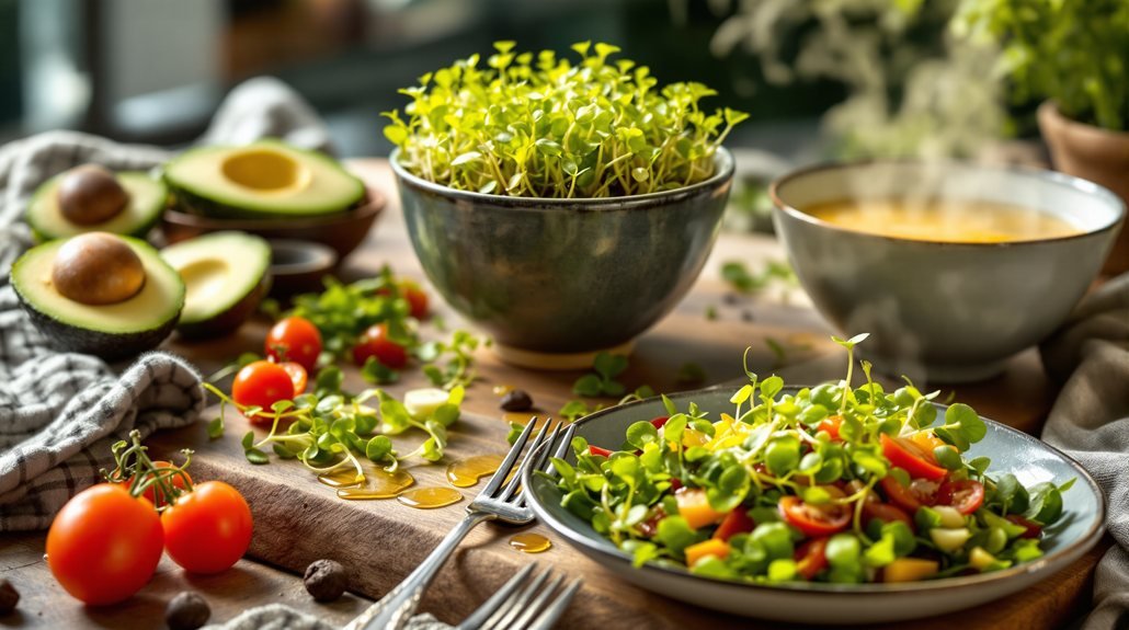 raw peppery finishing garnish